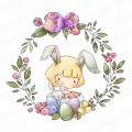 TINY TOWNIE APRIL & HER BUNNY LOVE EASTER RUBBER STAMP